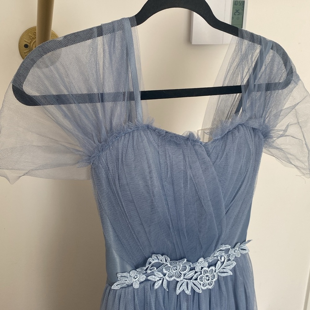Formal Light Blue Tulle Dress - Size S - Picture 7 of 12